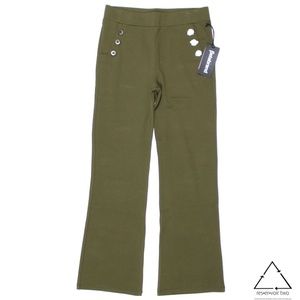 Betabrand Classic Dress Yoga Pant Bootcut Buttons